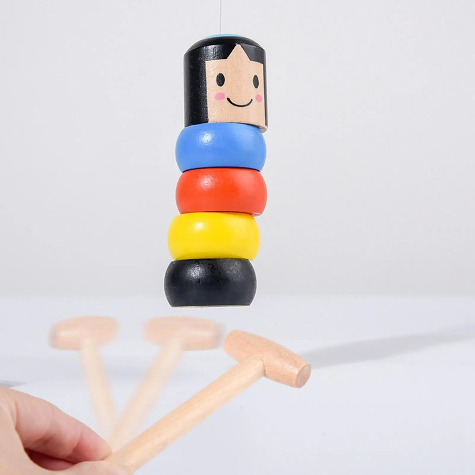 Unbreakable Wooden Man Toy Immortal Stubborn Funny for Kids