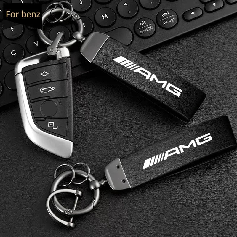 

. *Металлический автомобильный брелок из искусственной кожи с логотипом автомобиля, автомобильные аксессуары для AMG A E B C GLA GLC GLE Class W166 W176 W204 W20