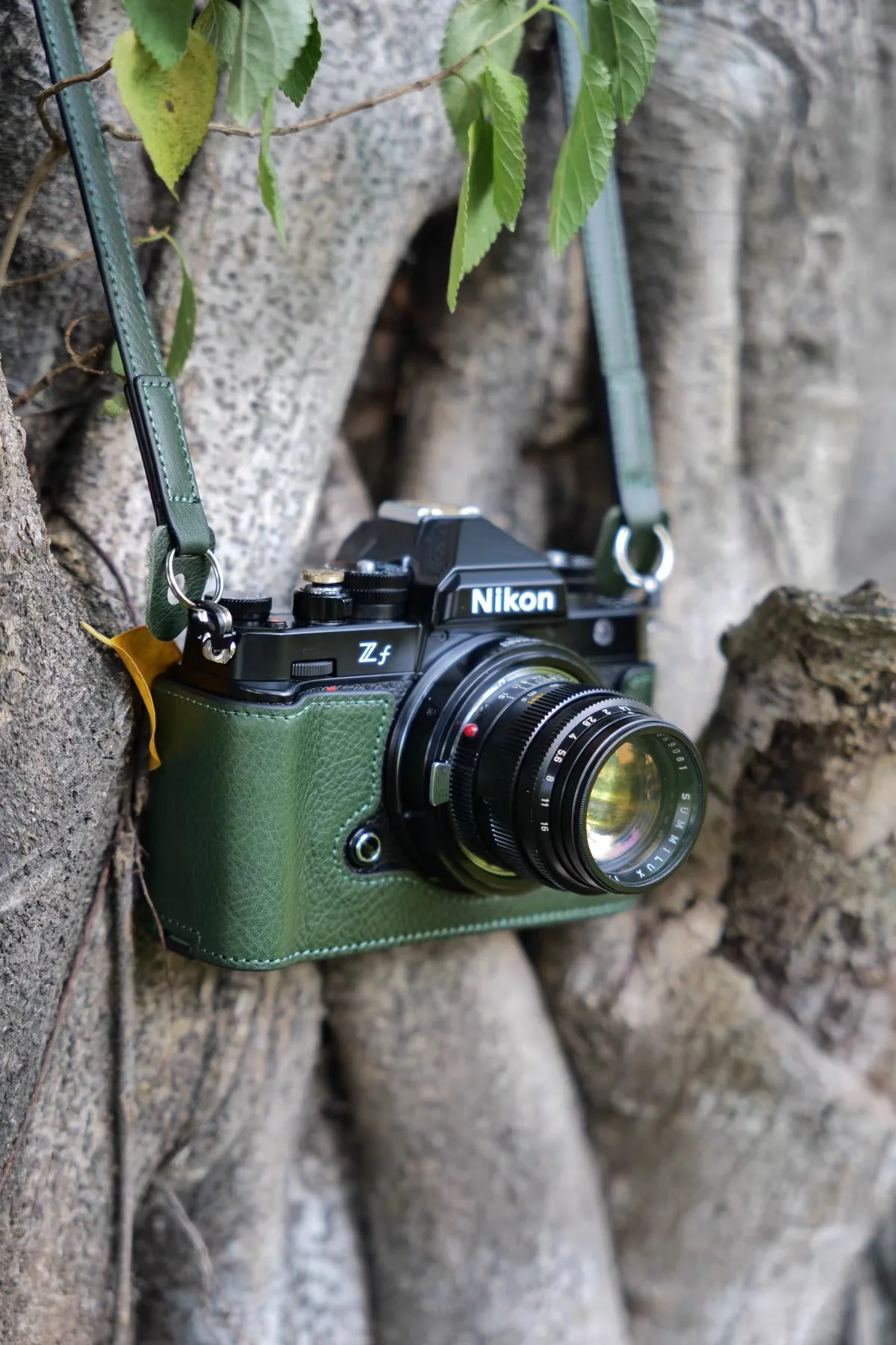 NEW Handmade Camera Bag for Nikon ZF Camera Protection Case, Cowhide ZF Base, Genuine Leather Shoulder Strap Accessories.