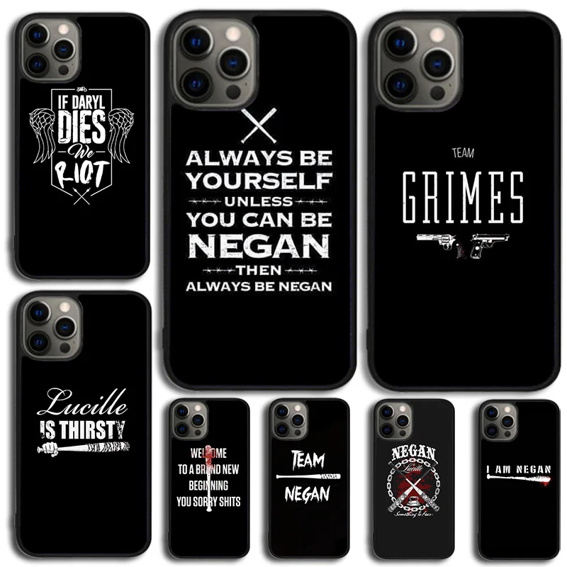 

Чехол для телефона Negan The Walking Dead для iPhone 17, Air 11, 12, 13, 15, 16, 14 Pro MAX Plus Coque