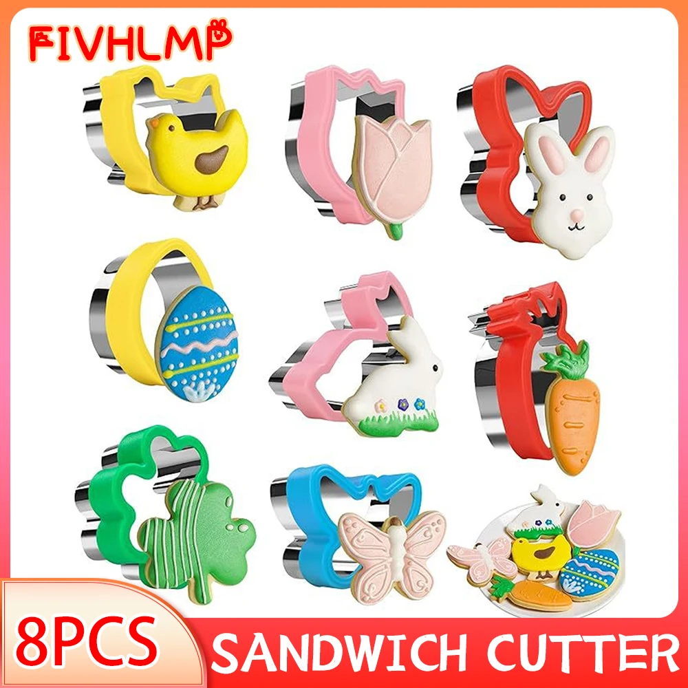 

Easter Bunny Cookie Cutter Mold Shape Set Medium 430 Stainless Steel kids Sandwich Cutters Bread vegetable Fruit Children Lunch