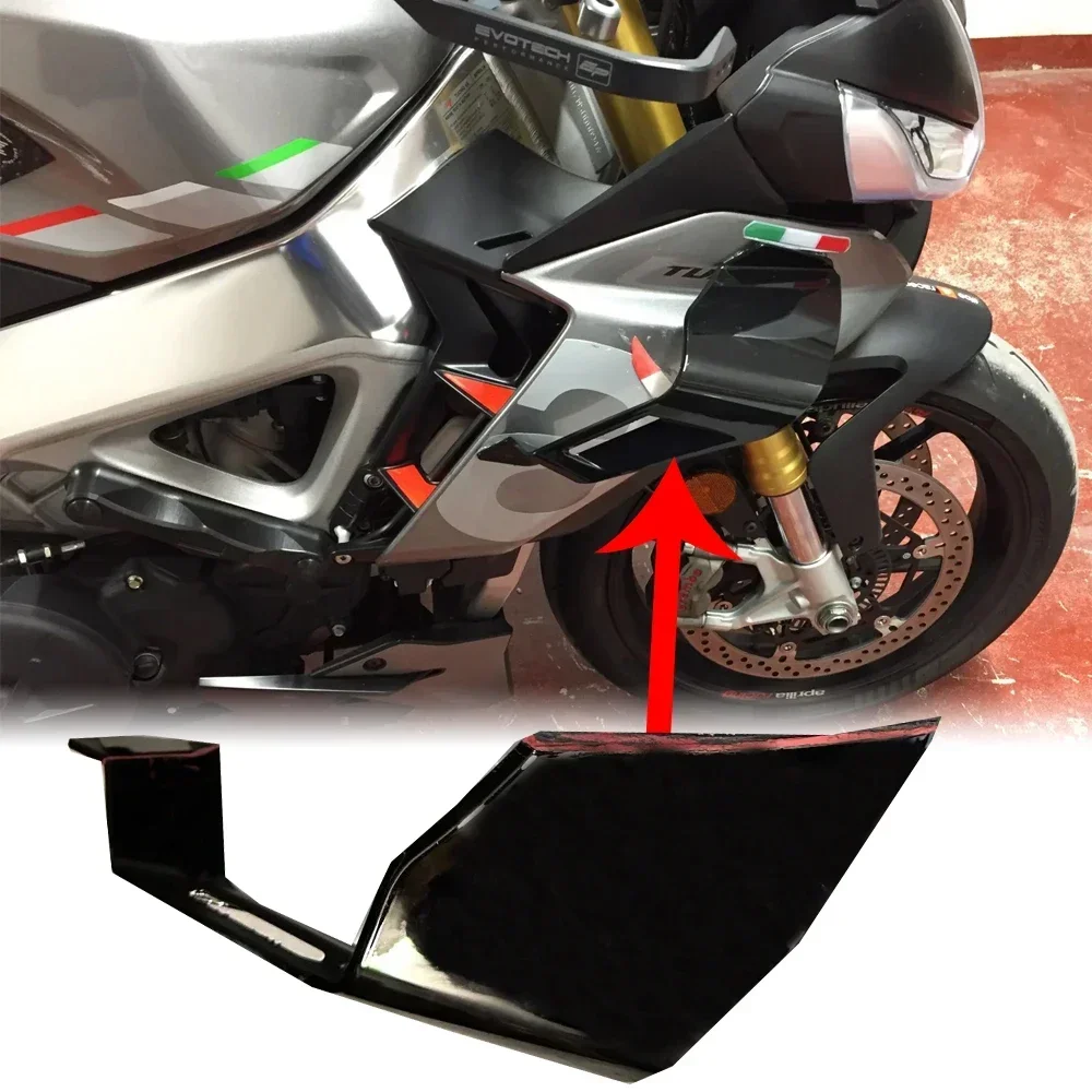 

Motorcycle Accessories Winglets Fairing Aerodynamic Fixed Wing Kit For Aprilia Tuono V4 1100 2023 Side Wind Deflector Windshield