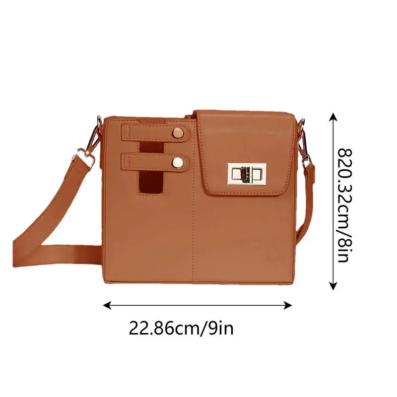 Water Bottle Carrier Bag ForStanley Cup Sleeve Handbag PU leather Outdoor Portable Pouch with Adjustable Shoulder Strap