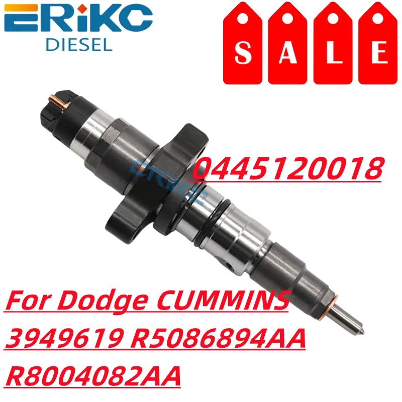 0445120018 Auto Parts Injector 0445 120 018 Common Rail Diesel Fuel Injector For Dodge CUMMINS 3949619 R5086894AA  R8004082AA