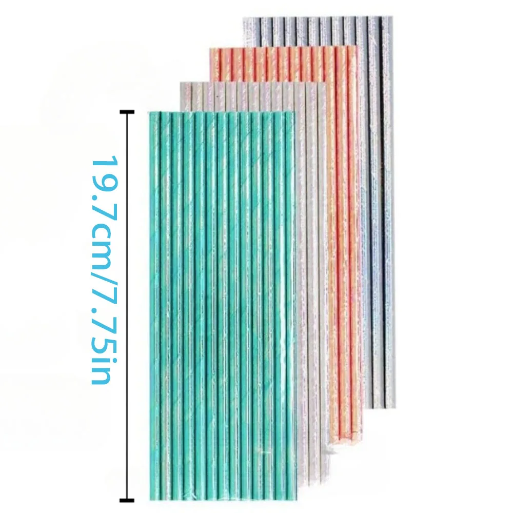 25/50/100PCS Drinking Paper Straws  Cocktail Straws for Birthday Party Suppliesr Wedding Party Gift  Drinks Fruit Juice Beer