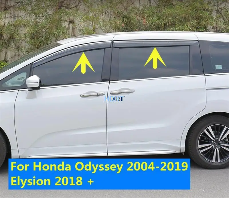 Rain Deflector For Honda Odyssey 2009-2019 / Elysion 2018 + Car Styling Window Visors Rain Sun Guard Vent Smoke Shade Shelters