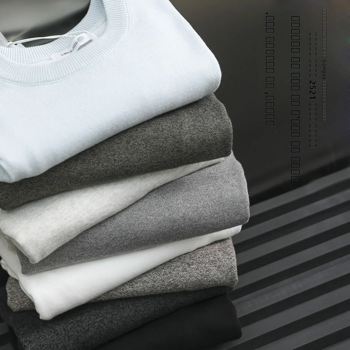 

Ultra-Thin Knitted Fabric Men's Short Sleeve T-Shirt Luxury Quality Classic Style Breathable Cotton Urban Fashion Summer Top