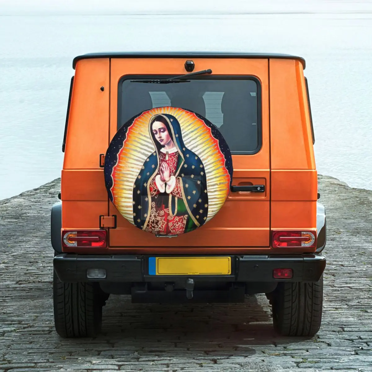 Virgin Mary Tire Cover Wheel Protectors Weatherproof Universal for Jeep Trailer RV SUV Truck Camper Travel Trailer