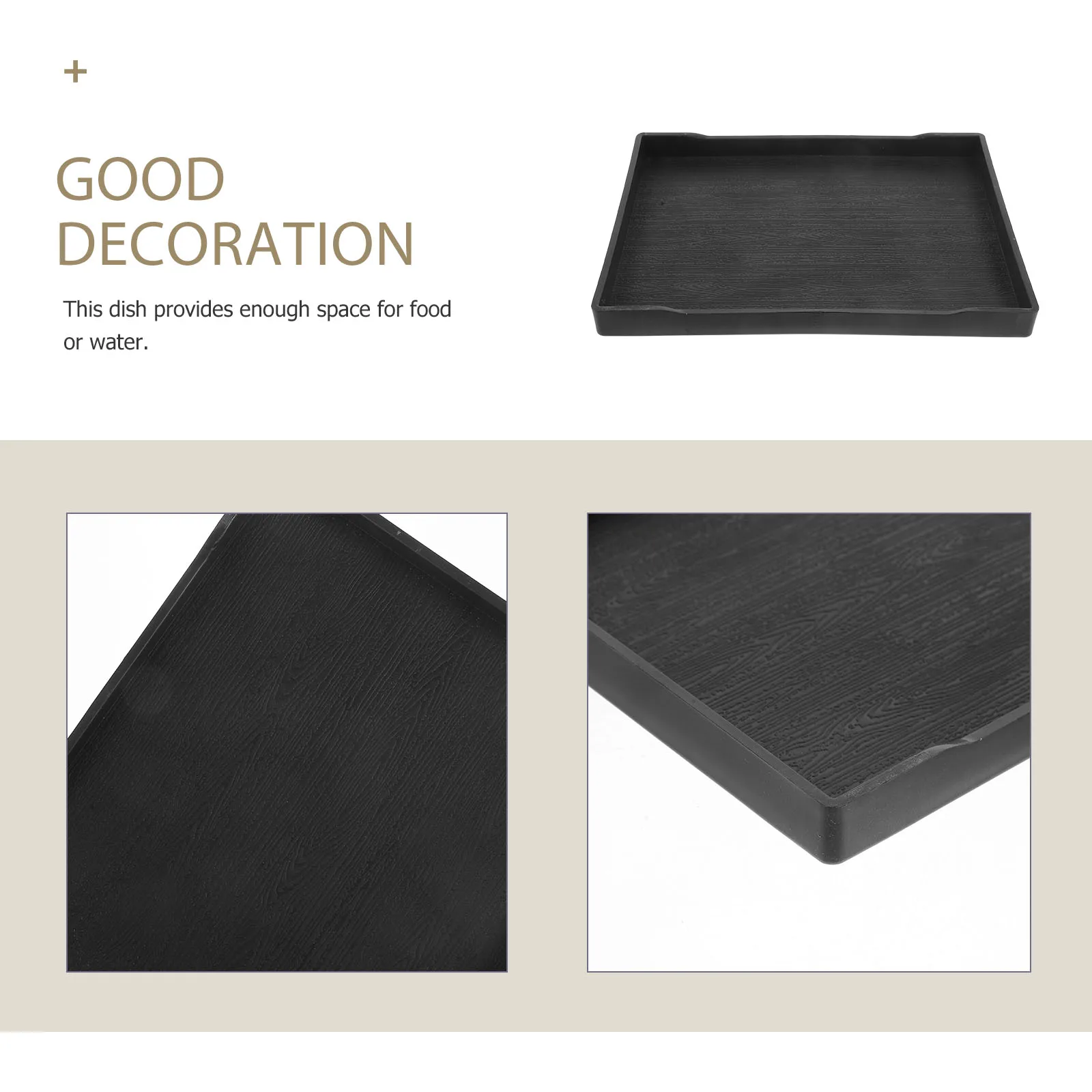 

Large Black Reptile Feeding Bowl Turtle Supplies Shallow Design Weighted Anti-Tip Unbreakable Food Water Dish Reptile Bowl