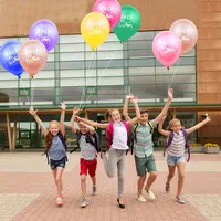 15PCS Back To School Balloons Confetti Latex Balloons for School Party Decorations Students Welcome Celebration Supplies