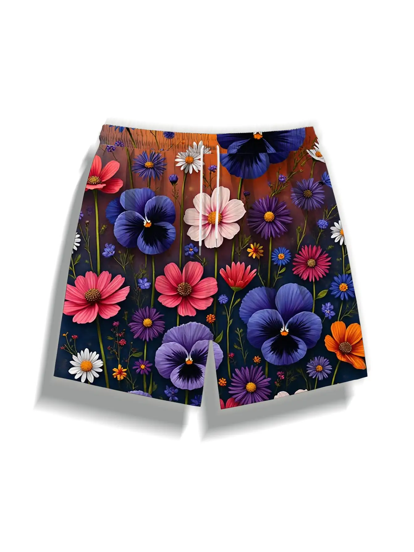 1pcs Men's Short swim trunks2026 Summer 3D Printed Short sleeve Breathable Polyester Quick drying Pants Pants running New pants