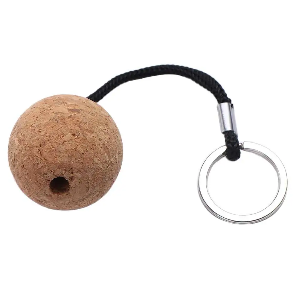 1pc Waterproof Beach Travel Diving Bag Pendant Rowing Boats 53mm/35mm Floating Buoy Key Chain Key Ring Cork Ball Keychain