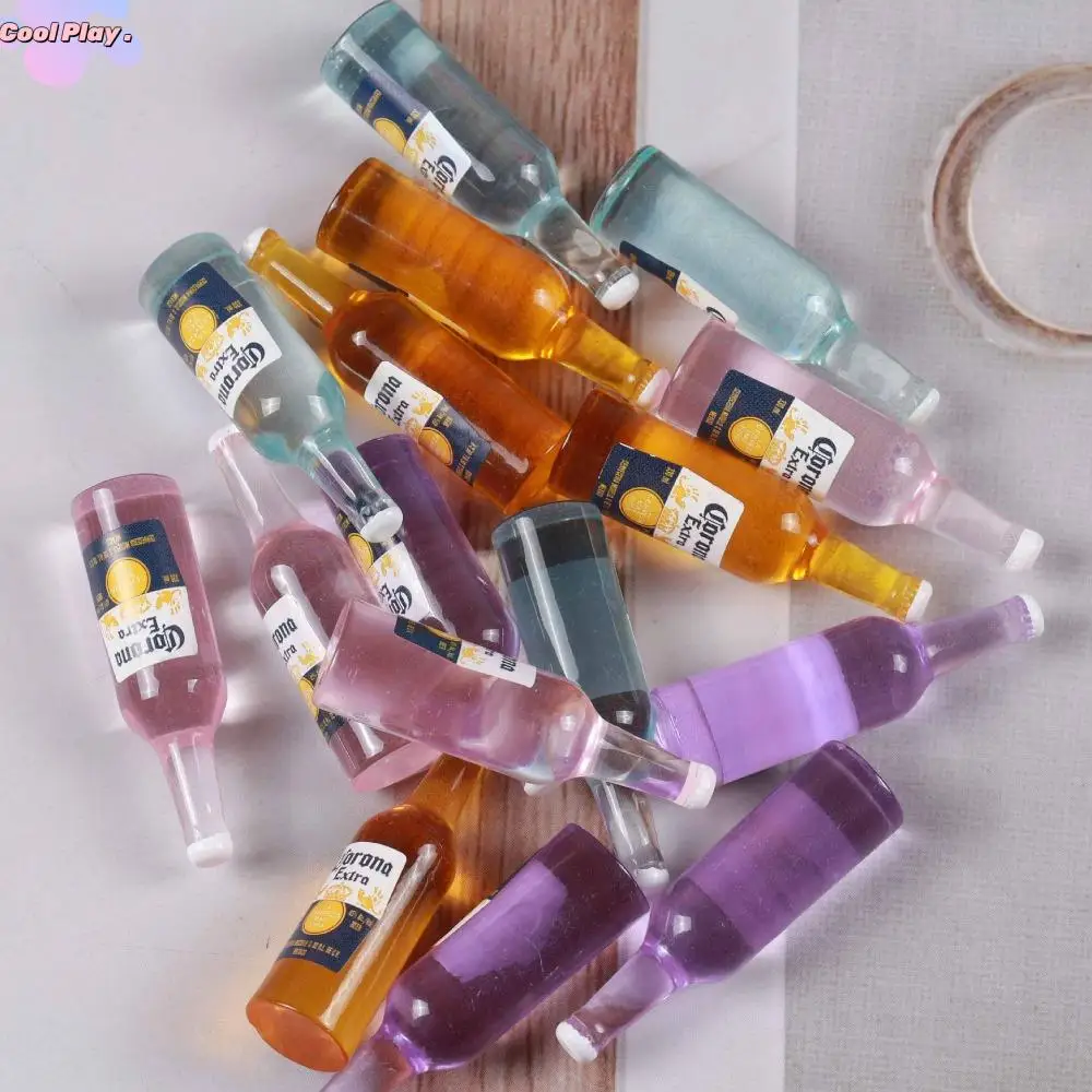 

3pcs Simulation Wine Bottle Model Mini Miniature Wine Miniature Beer Bottle Resin Model Mini Wine Bottle