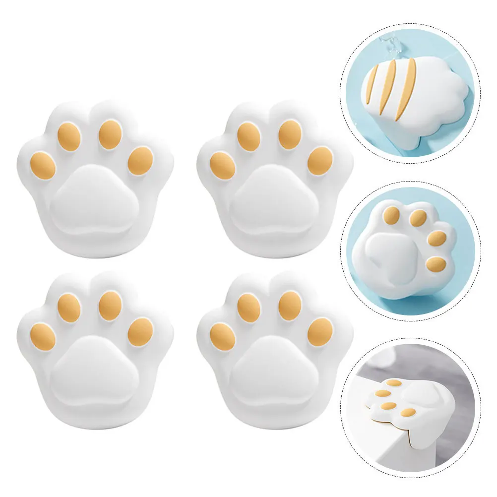 

4pcs Silicone Corner Protectors Cat Claw Design Table For Kids Anti-Collision Home Furniture Protection