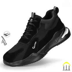 Fashion Work Sneakers Men Indestructible Steel Toe Work Shoes Safety Boots Anti-puncture Working Shoes For Men Dropshipping