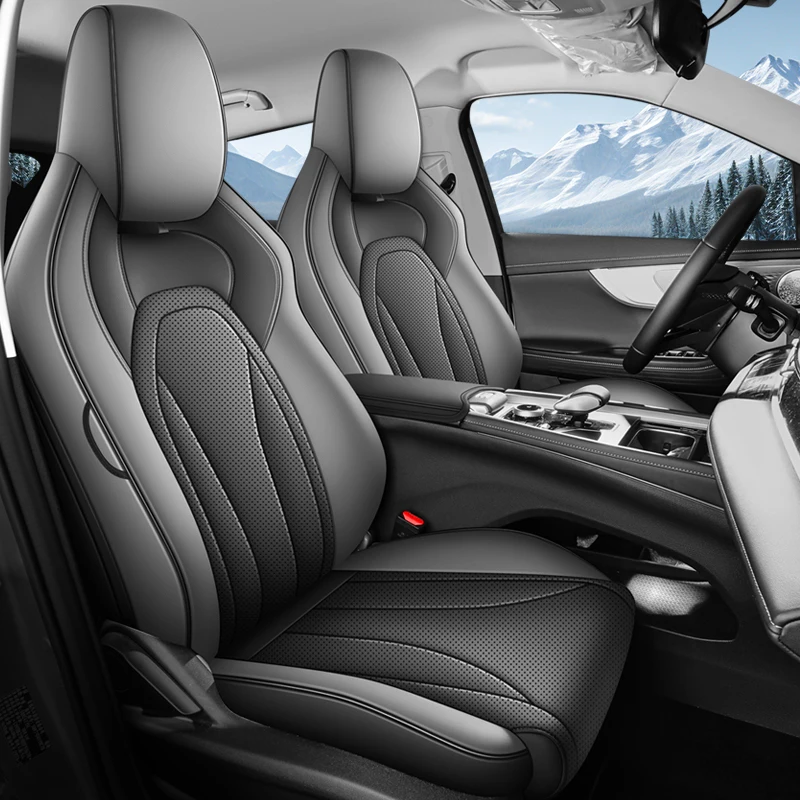 Custom Fit 5‑Seat Faux Leather Car Seat Covers, Full Wrap Cushion Protector for 2025‑2026 Chery Tiggo4 Tiggo4 Pro Tiggo Cross