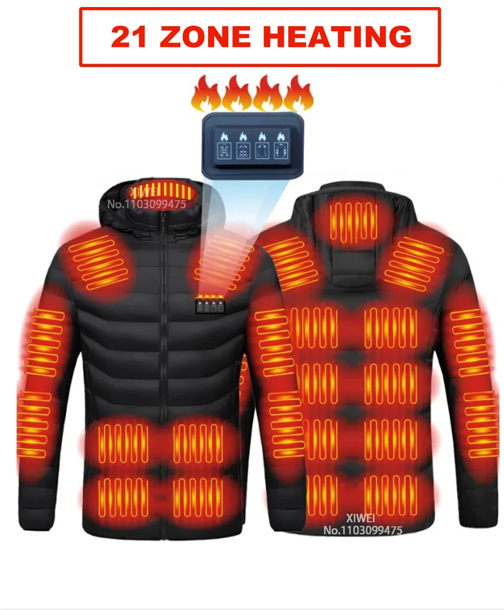 21 Areas Heated Jacket For Men Women USB Electric Heated Down Jacket Thermal Self Heating Jacket Hiking Camping Ski Winter Coat 20 S14dce160100e4e859898d44d8ce26095i