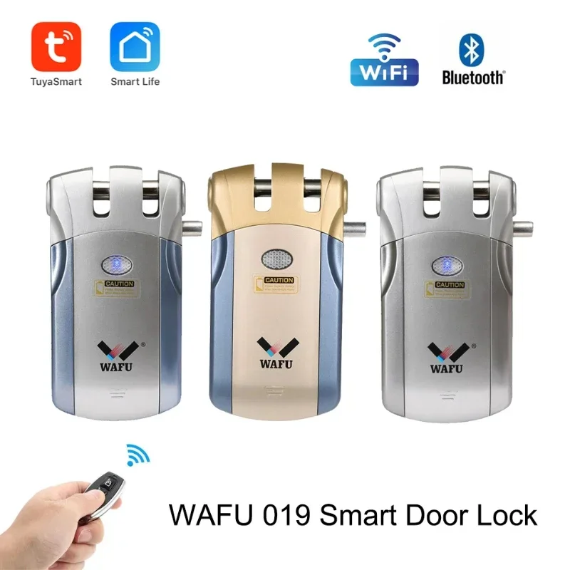 

Tuya APP WiFi Wireless Smart Remote Control Electric Lock WF-019 Invisible Keyless Entry Door Lock For Indoor Home Office Used