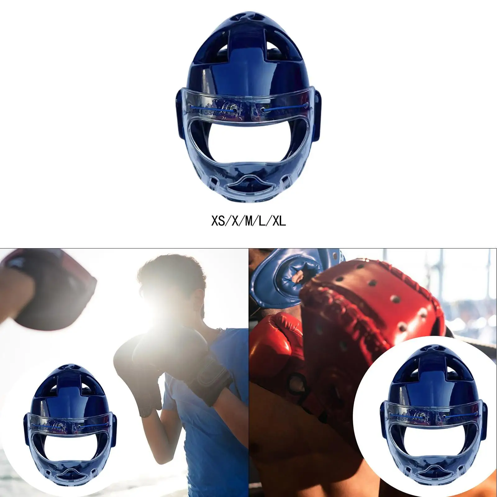 

Boxing Headgear for Kids Adults Adjustable Thicken Head Gear Padded Face Cover for Taekwondo Grappling Kickboxing Sparring Sanda