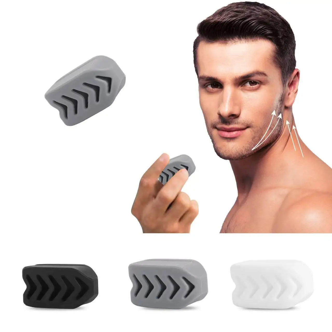 

1pc Silicone Jaw Trainer Exerciser Chew Ball Fitness Facial Toner Face Neck Muscle Trainer Chin Cheek Exercise