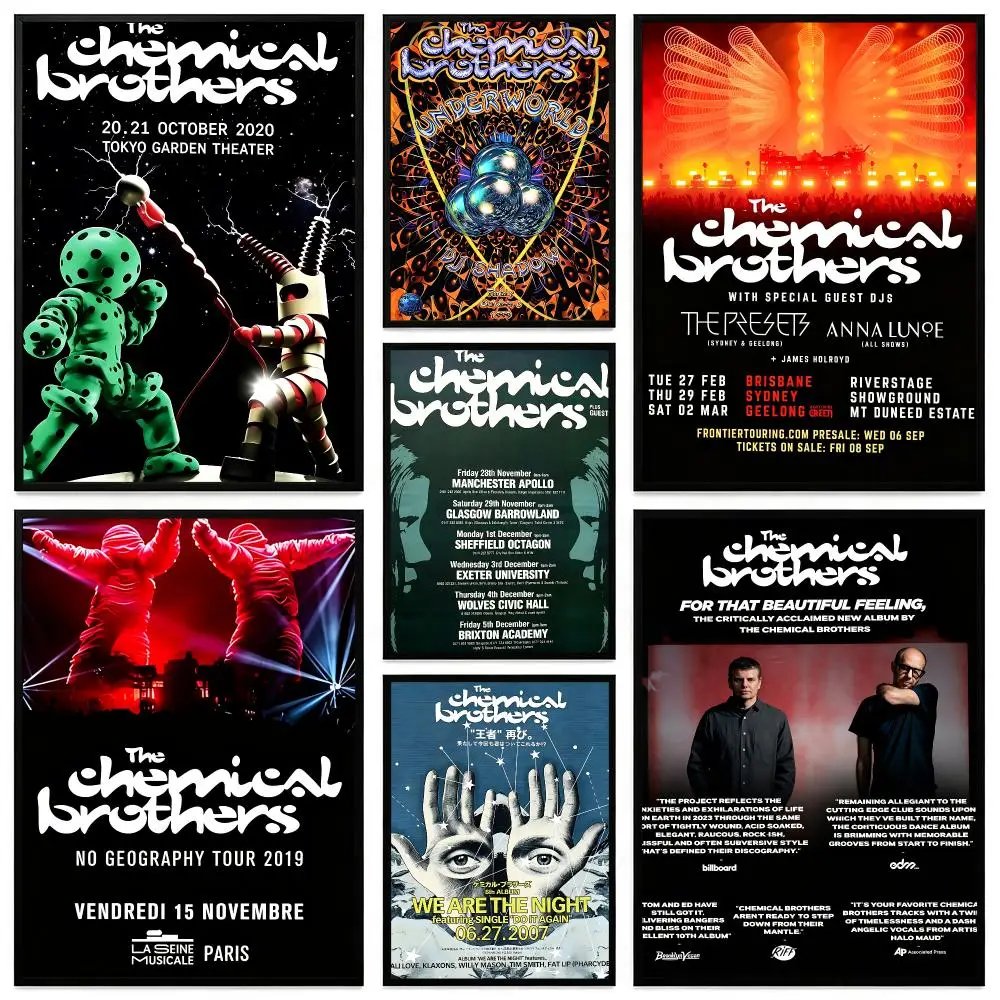 group The Chemical Brothers Poster Poster HD Printing Premium Luxury Style Wall Art Home Decor For living room Bedroom Gift