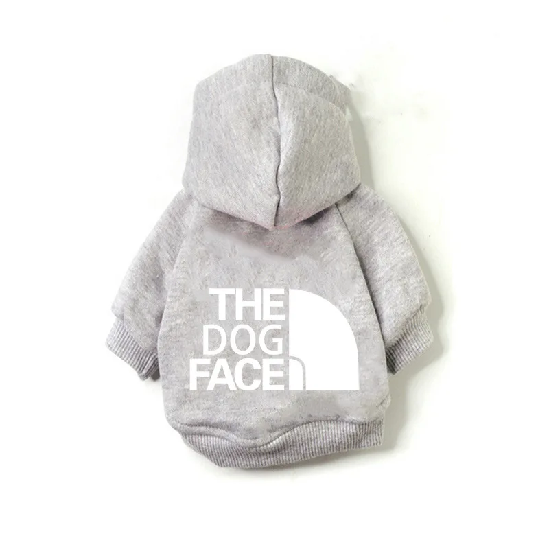 Pet Dog Hoodies Autumn and Winter Season Large Dog Clothes Dog Face Text Pattern French Bulldog Labrador Jacket Clothing image 3