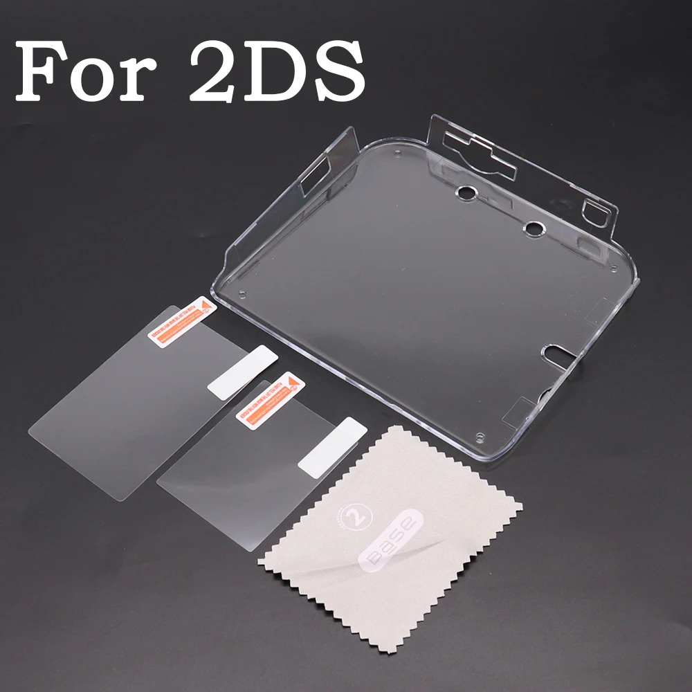 Чехол 2Ds против царапин, прочный прозрачный пластиковый защитный жесткий чехол + противопыльная пленка для игр Nintendo 2DS