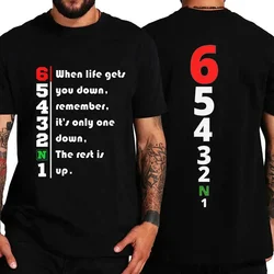 Men Funny T-Shirt 1N23456 Manual Transmission Double Sided Print Graphic Tees Fashion Short Sleeve Tops Male Hip Hop Streetwear