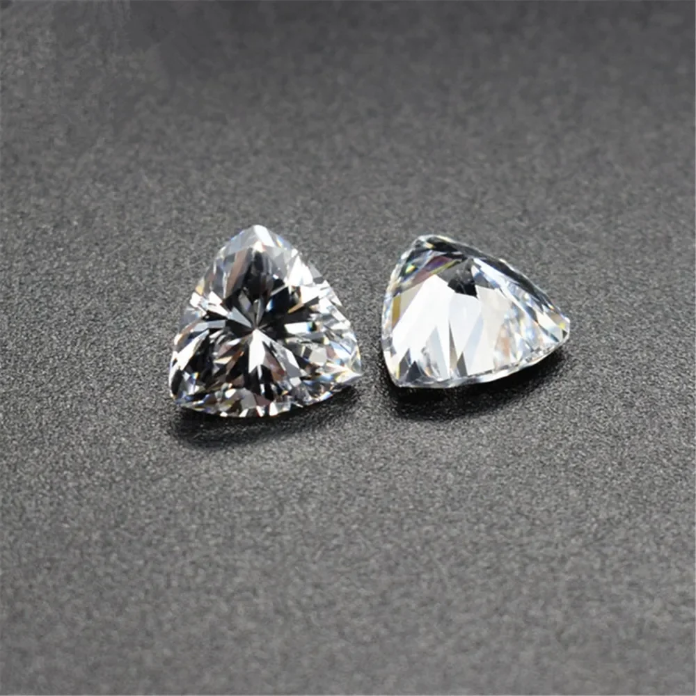 Grade AAA Faceted Trilliant Cut Cubic Zirconia Multiple Sizes to Choose