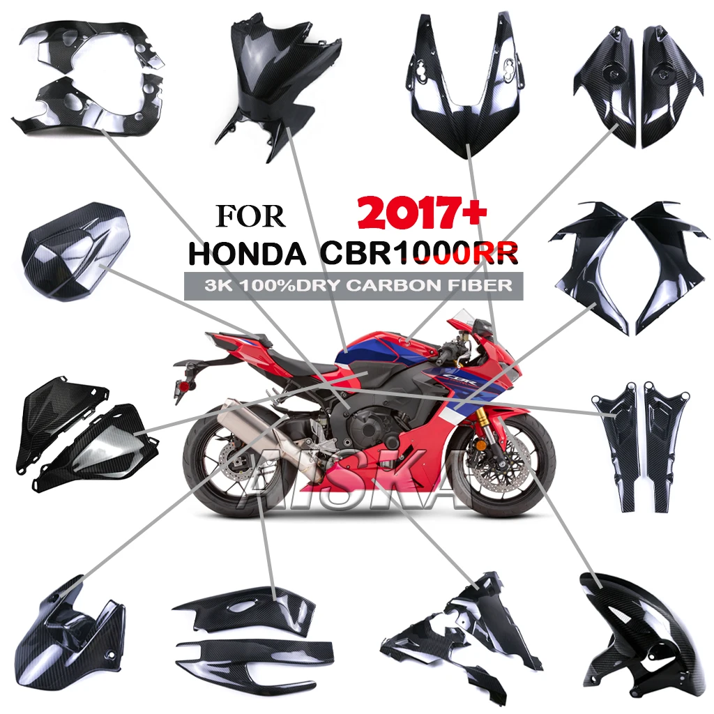 

Motorcycle Accessories For HONDA CBR1000RR 2017+2023 2024 2025 Fender Frame Cover Fuel Tank Side Panel Fairing Kit Carbon Fiber