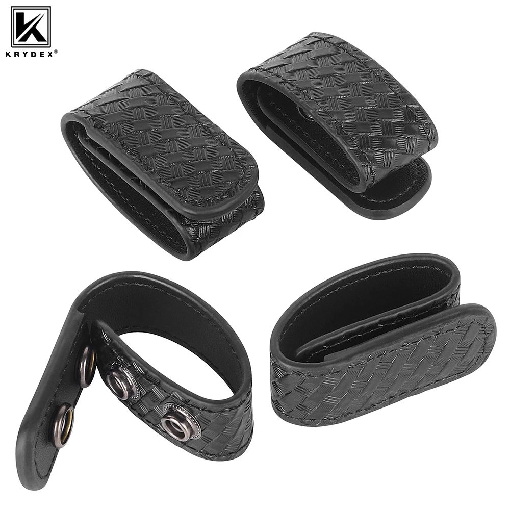 KRYDEX 4PCS Tactical Duty Belt Keeper with Double Snaps Fit 2.25 Inch Duty Belt Security  Outdoor Equipment Accessories