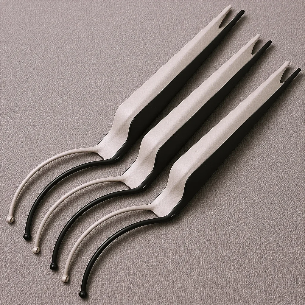 

6Pcs Eyelash Auxiliary Tool Adjustable Curve Durable Plastic Unique Design Home Salon Use Black Transparent Salon Accessories