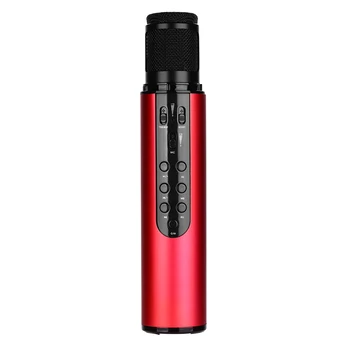 K1 Wireless Bluetooth Microphone Four Magic Voice for Live Broadcast Singing Built-in Sound Card with Speaker Karaoke Voice Mic
