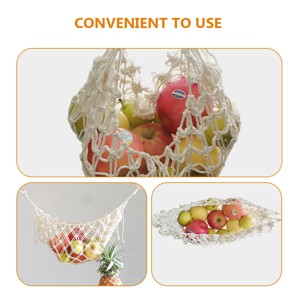 

Fruit Hammock Vegetable Basket Hanging Storage Net Bag Multi Function Household Kitchen ganizer Fruit Basket Under Cabinet
