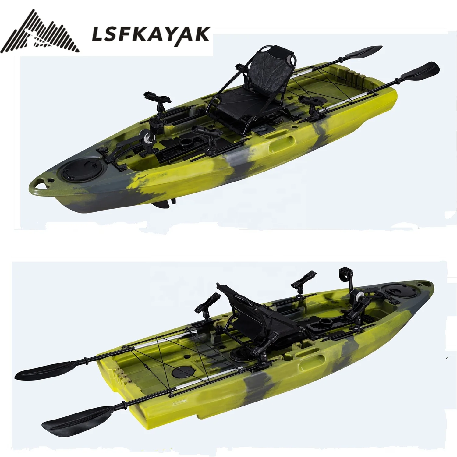 Popular Water Sports 2.9m One Paddler Pedal Fishing Kayak With Boat Accessories