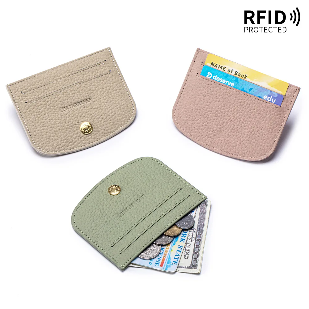 

Новый ультратонкий дизайн с несколькими слотами, RFID-зажим для кредитных карт, женский держатель для водительских прав, компактный мини-кошелек из натуральной кожи