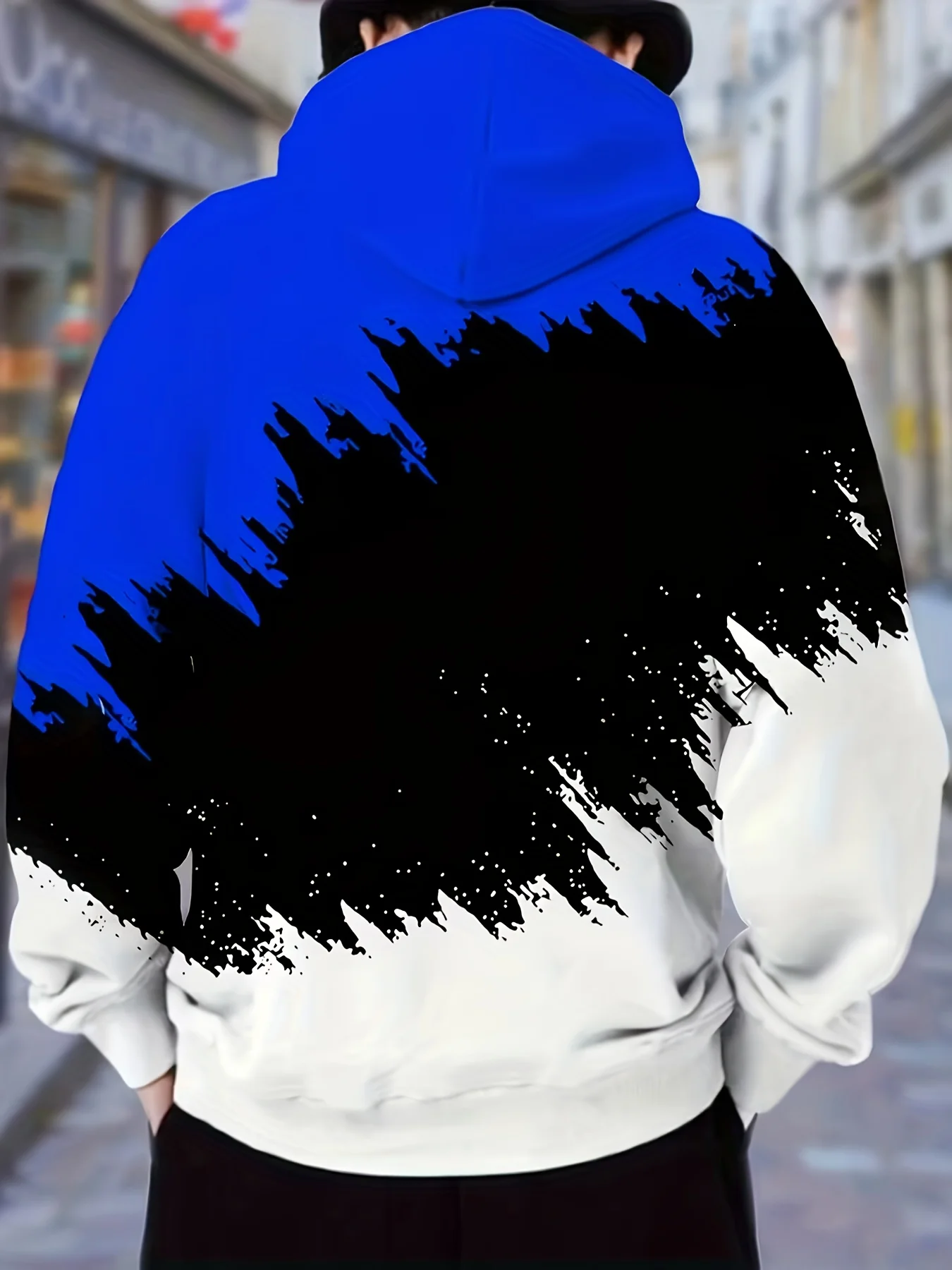 New model: men’s hooded long-sleeve loose-fitting casual printed basic sweatshirt. Perfect for young people in spring, summer, a