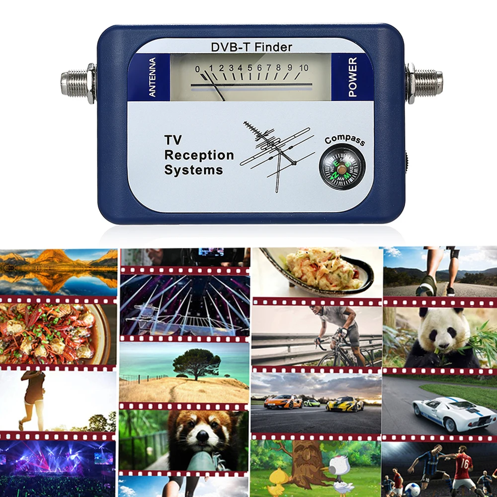 DVB-T Digital Satellite Signal Finder Meter Aerial Terrestrial TV Antenna with Compass TV Reception Systems