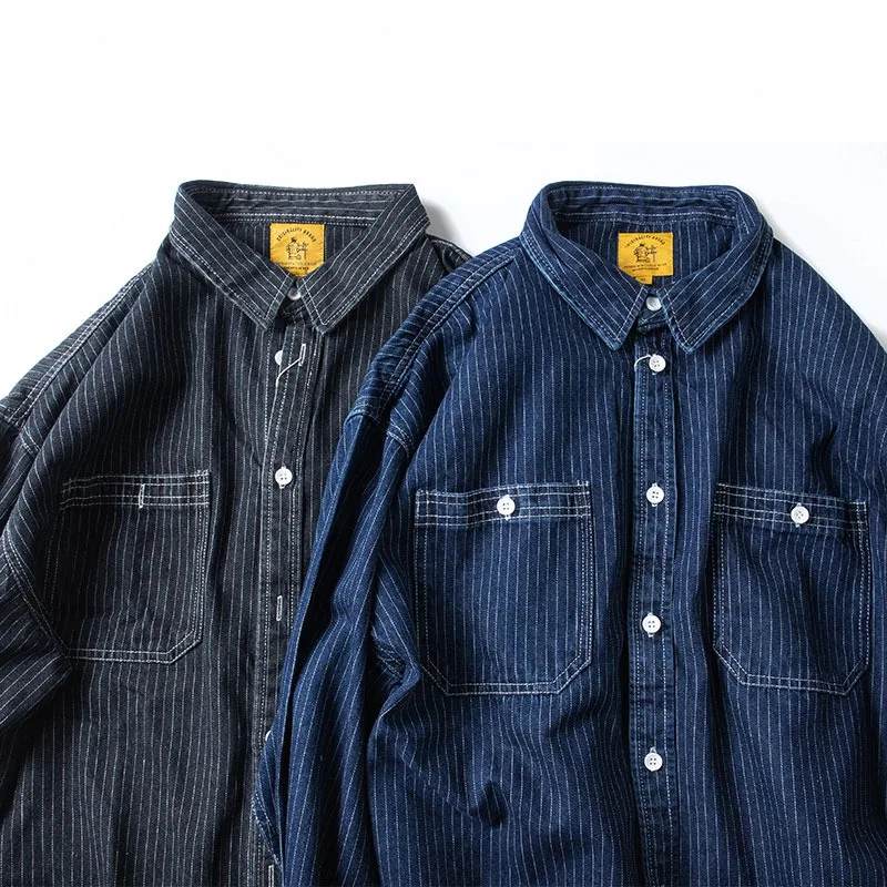 

Мужской удлиненный кардиган свободного кроя из денима с вышитым логотипом в полоску, с открытым воротником, для пар