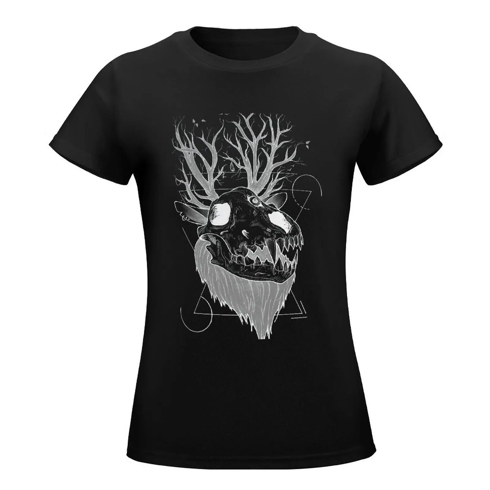 Wendigo (black) T-Shirt lady clothes anime clothes Blouse Aesthetic clothing western t-shirt dress for Women