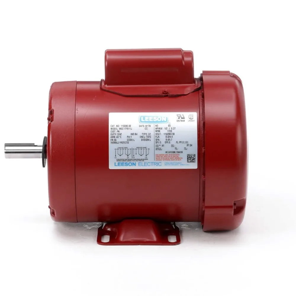 Farm Duty Electric Motor - 1/2 HP, 1,725 RPM, 115/208-230 Volts, Single Phase