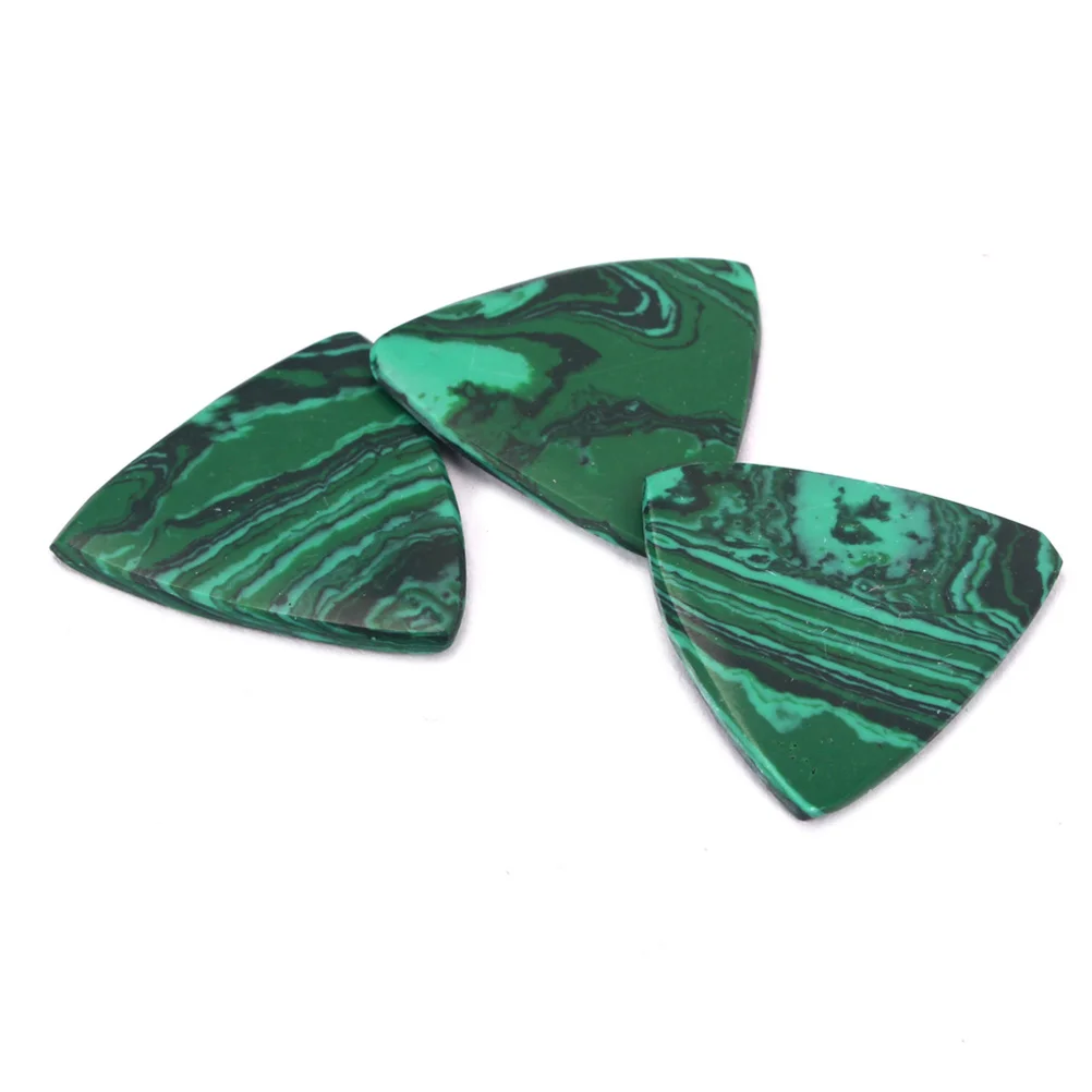 

3pcs Guitar Picks 28*26*2Mm Natural Stone Plectrum Light Weight Smooth Texture For Most Guitars Peacock Blue Durable