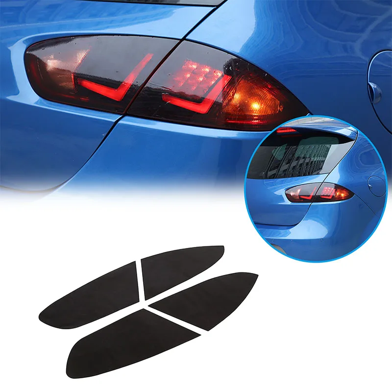 Tail Light Tint Film PVC Tail Light Protective Tint Film Rear Tail Light Trim Sticker Car Gadgets For SEAT Leon Mk2 1P 2008-2012