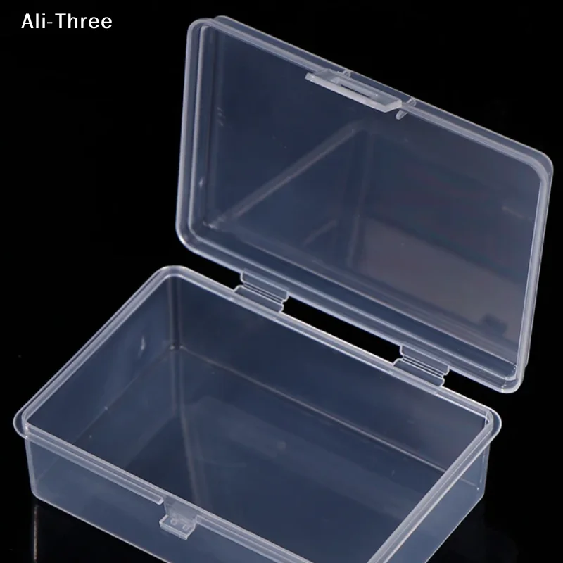 1Pcs Small Semi-Transparent Plastic Cards Cases Folder Matte Flip-Top Jewelry Box Accessories Storage Organize Packaging Boxes