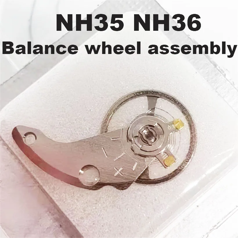 For Japanese Original NH35 NH36 Mechanical Movement Full Swing With Clamp Plate Balance Wheel Assembly Watch Accessories