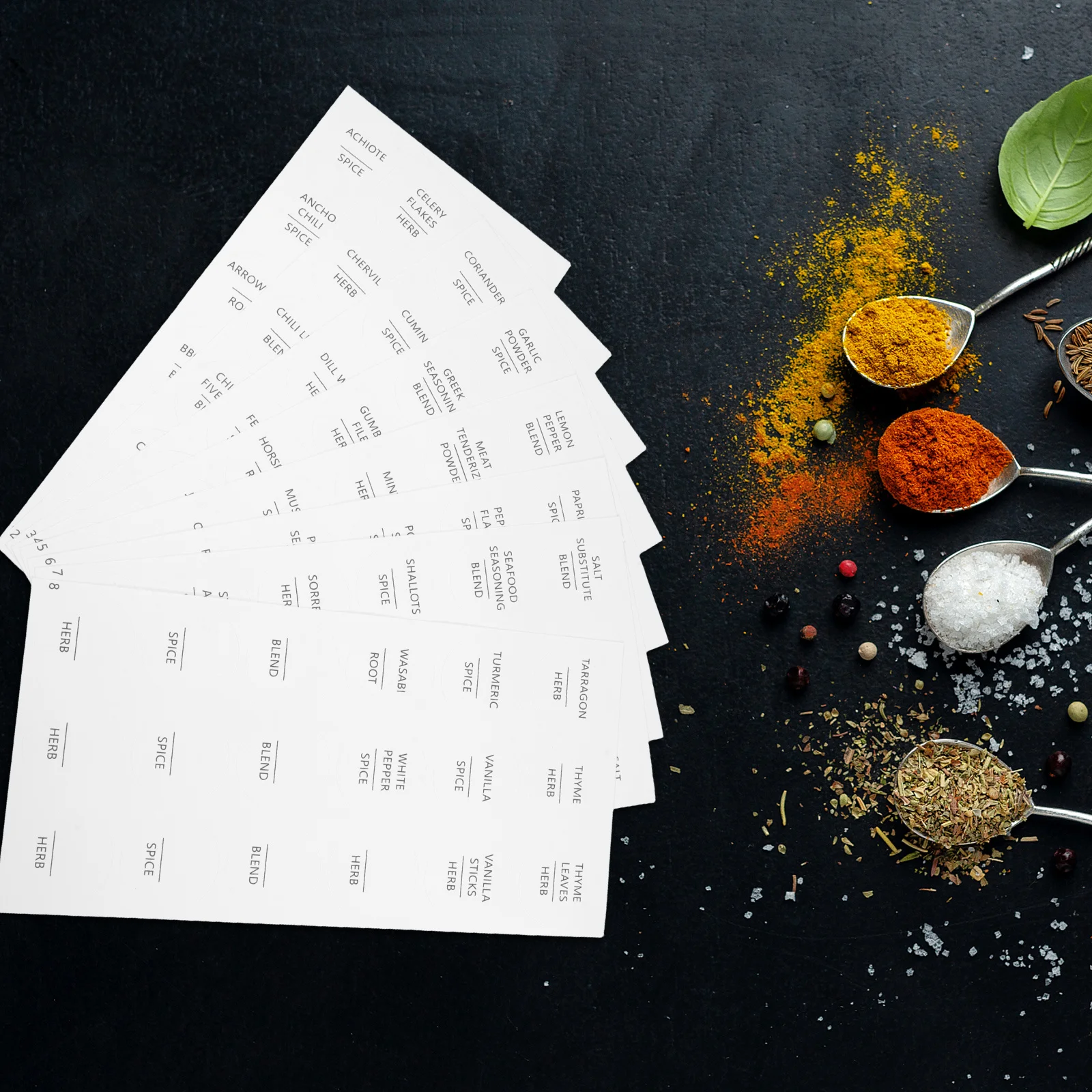 

Flavored Label Stickers for Jars Labels Minimalist Seasoning Canning Spice Food Containers Classification Kitchen