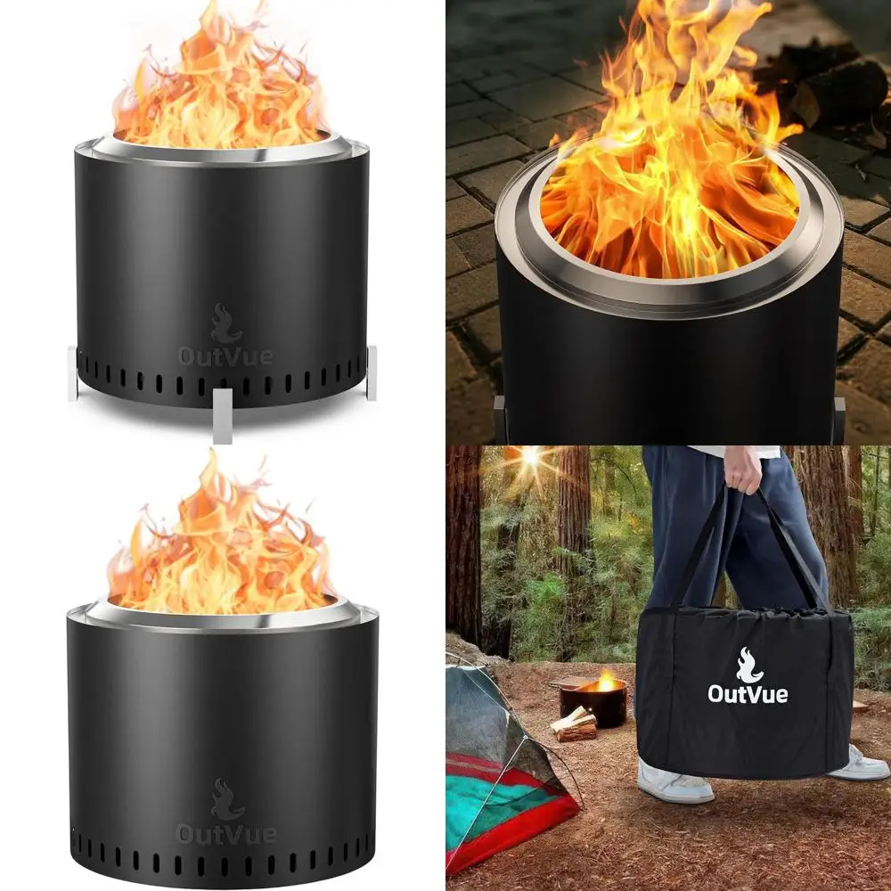 

Портативный уличный дровяной очаг с сумкой для переноски и топориком, идеально подходит для кемпинга и костровых вечеринок