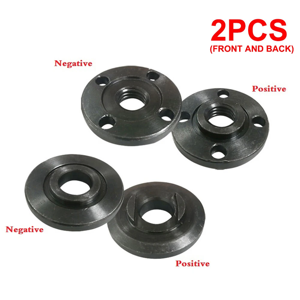 

2pcs M14 Thread Angle Grinder Flange Nut Set Tools Metal Replacement 14mm Spindle Thread Power Tool Grinders Steel Lock Nuts