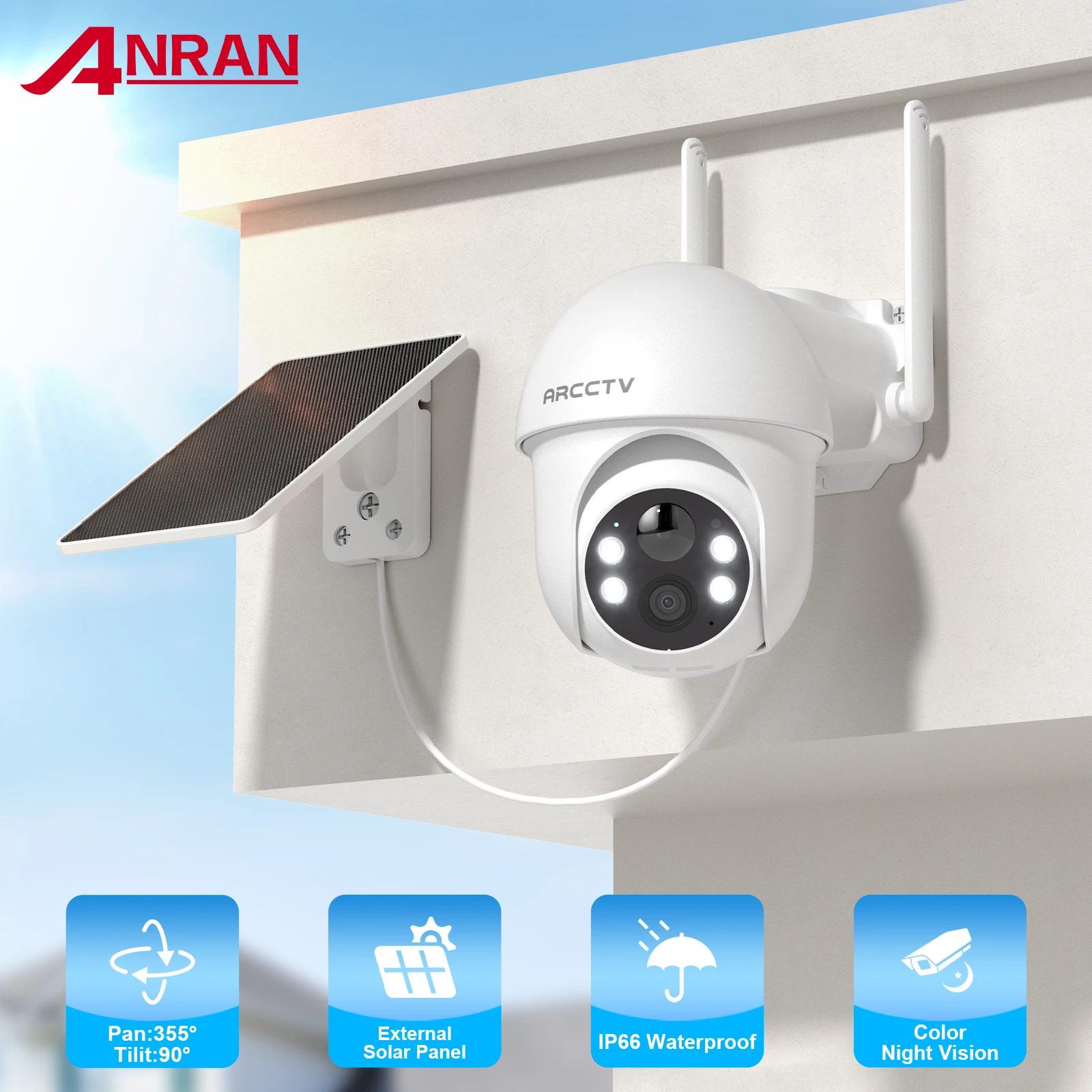 foco-para-camara-de-seguridad-solar-anran-2k-360-°-audio-bidireccional-inalambrico-al-aire-libre-de-la-bateria-recargable-de-la-deteccion-pir-de-la-prenda-impermeable-ip66