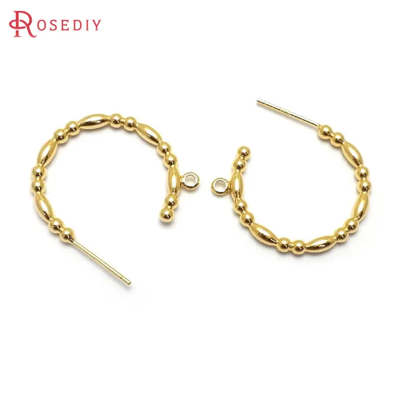 6 Stuks 18K Gouden Kleur Oorbellen Lus Stud Oorbellen Hoge Kwaliteit Ketting Oorbellen Diy Sieraden Accessoires Rosediy Officiële-Website